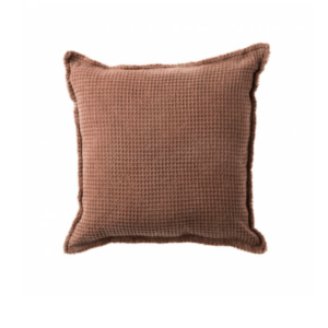 Coussin coton vieux rose LA MAISON DE LILO 45x45cm 100% coton nid d'abeille