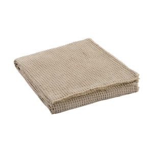 Plaid coton nid d'abeille teinte sable 130x180cm LA MAISON DE LILO