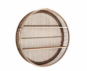 Etagère ronde bambou & rotin Madam Stoltz
