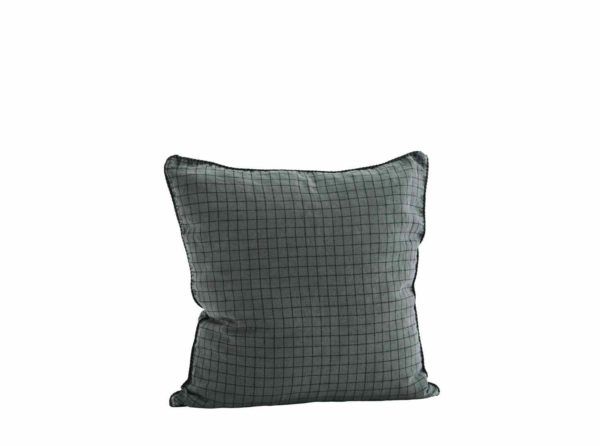 Coussin 50x50cm en lin MadamStoltz vert, blanc gris ou poudre