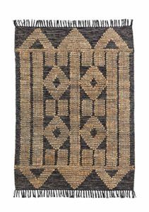 Tapis noir 120x180cm coton/jute Madam Stoltz