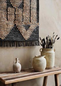 Tapis noir 120x180cm coton/jute MadamStoltz