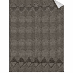 Plaid épais en coton brut tufté gris doublé sherpa LA MAISON DE LILO