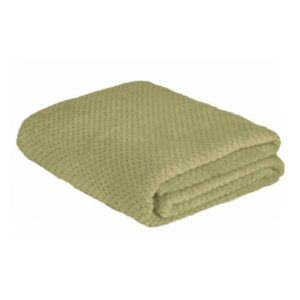 Plaid vert ultra doux La Maison de Lilo 130cmx170cm