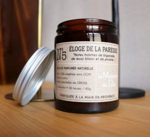 Bougies parfumées "La maison de Lilo" Senteur Eloge de la paresse