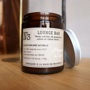 Bougies parfumées "La maison de Lilo" Senteur Lounge bar