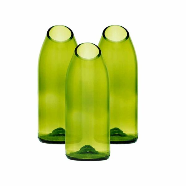Vase en verre recyclé vert 7x18cm ORIGINALHOME