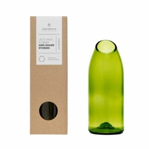Vase verre recyclé vert 7x18cm ORIGINALHOME