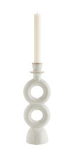 Grand bougeoir céramique blanc Madamstoltz 30cm
