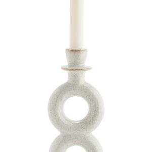 Grand bougeoir céramique blanc Madamstoltz 30cm