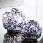 Grand vase rond bleu Madam Stoltz tacheté
