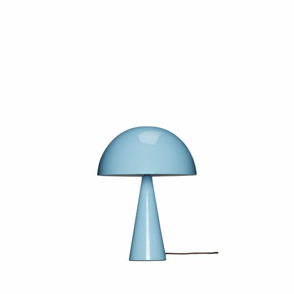 Lampe métal champignon bleue DIAM25cm HT33cm HUBSCH