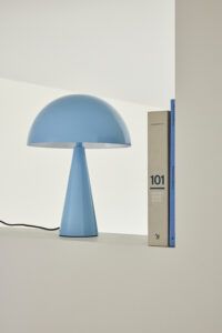Lampe métal champignon bleue HUBSCH