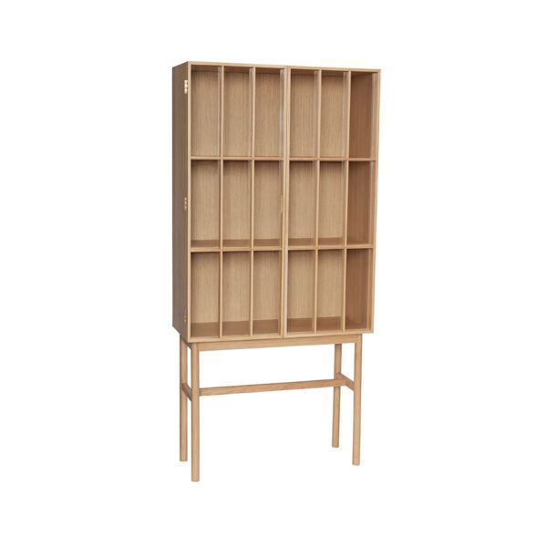 Buffet haut en bois type cabinet bois de chêne HUBSCH INTERIOR