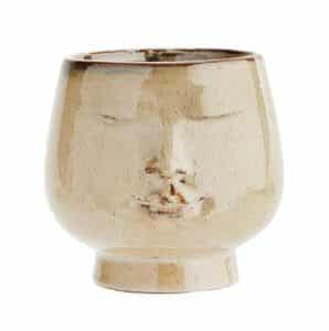 Pot en grès beige Madam Stoltz
