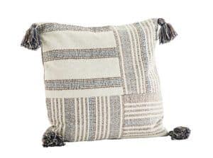 Gros coussin en coton bohème rayé coton Madam Stoltz