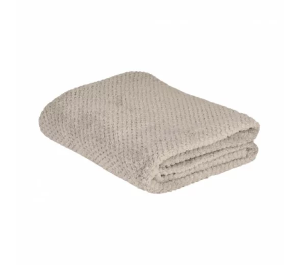 Plaid nid d'abeille écru ultra doux Maison de Lilo