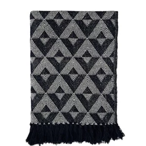 Plaid style bohème noir en coton madam stoltz