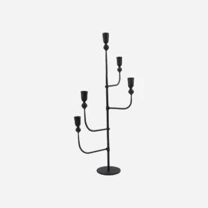 Grand chandelier noir en métal 61cm