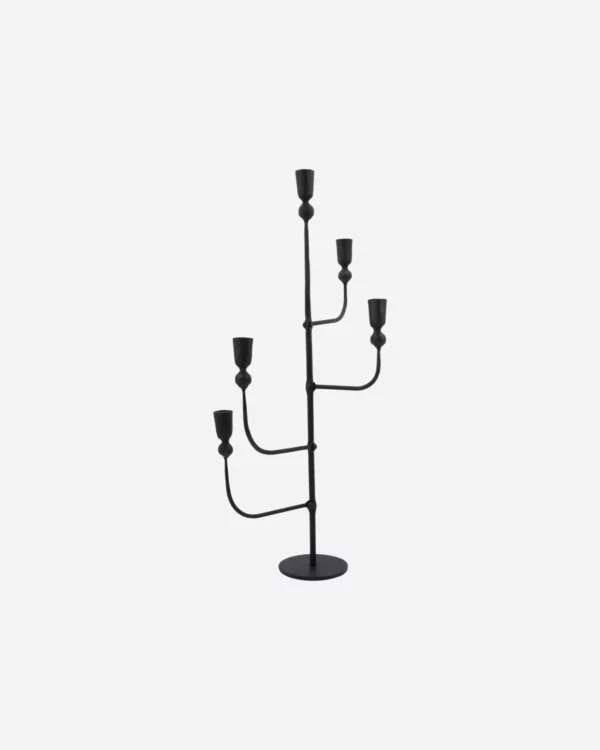 Grand chandelier noir en métal 61cm